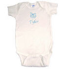 New Baby Boy Personalized Rocking Horse Infant Creeper